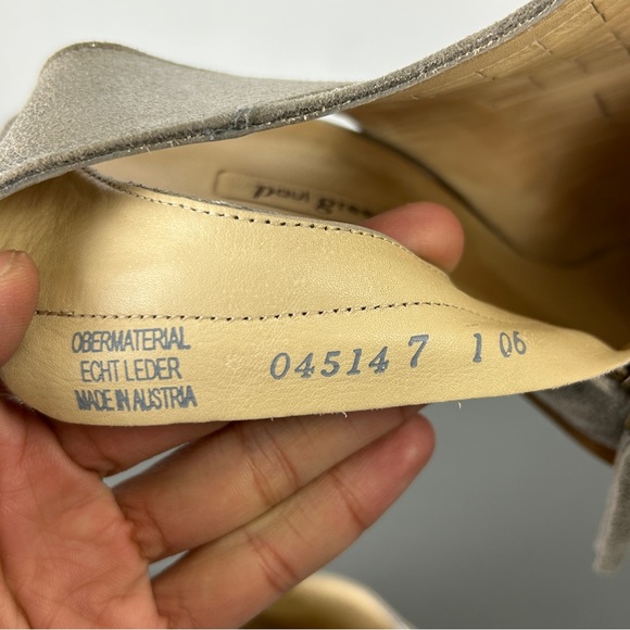 Paul Green Leather Metallic Heels - Picture 8 of 10